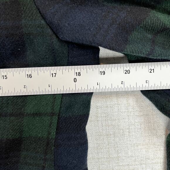 Liz Claiborne Black Watch Plaid Wool Blazer Jacket Womens M Blue Green 2 Button - Picture 3 of 10